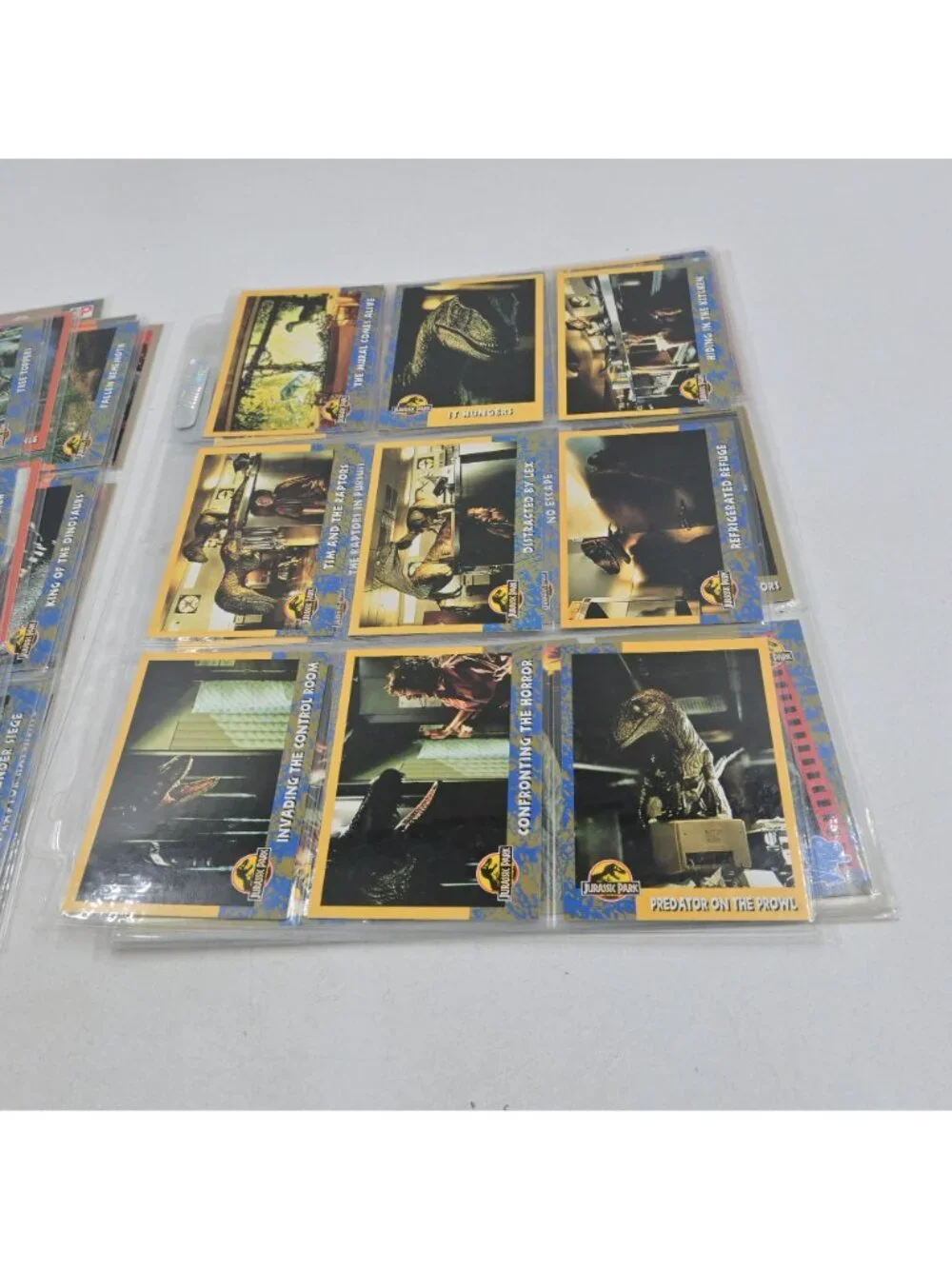Topps Jurassic Park Trading Card Complete 1-88 Set + 10 Puzzle Card Set Vintage